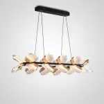 Реечный светильник с плафонами в виде прозрачных листьев с LED подсветкой на кольцевом каркасе AUBREY LONG от ImperiumLoft