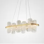 Реечный светодиодный светильник со стеклянными рассеивателями с эффектом «белый дым» STAFFAN LONG от ImperiumLoft