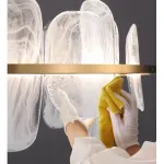 Реечный светодиодный светильник со стеклянными рассеивателями с эффектом «белый дым» STAFFAN LONG от ImperiumLoft