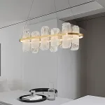 Реечный светодиодный светильник со стеклянными рассеивателями с эффектом «белый дым» STAFFAN LONG от ImperiumLoft