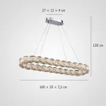 Светодиодный удлиненный овальный светильник с рассеивателями из хрусталя ERHARD LONG от ImperiumLoft