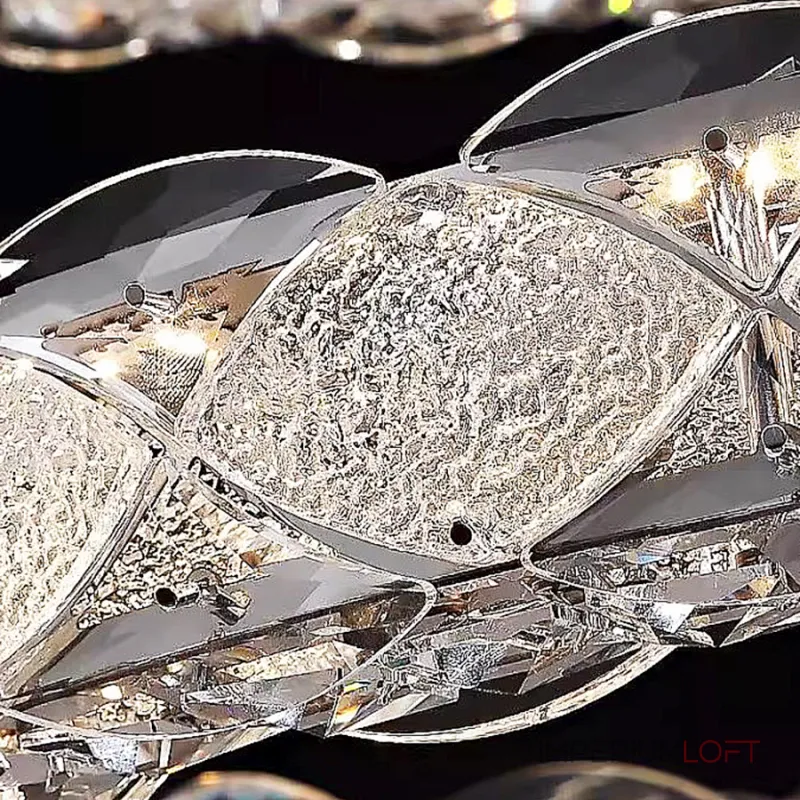 Светодиодный удлиненный овальный светильник с рассеивателями из хрусталя ERHARD LONG от ImperiumLoft