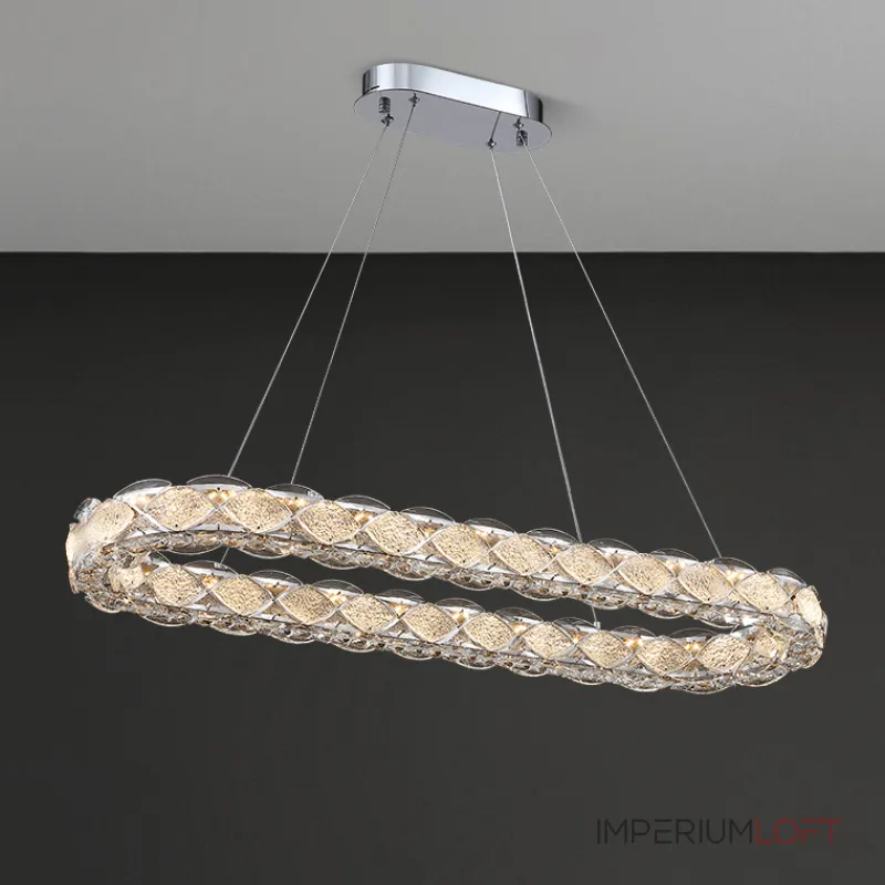 Светодиодный удлиненный овальный светильник с рассеивателями из хрусталя ERHARD LONG от ImperiumLoft