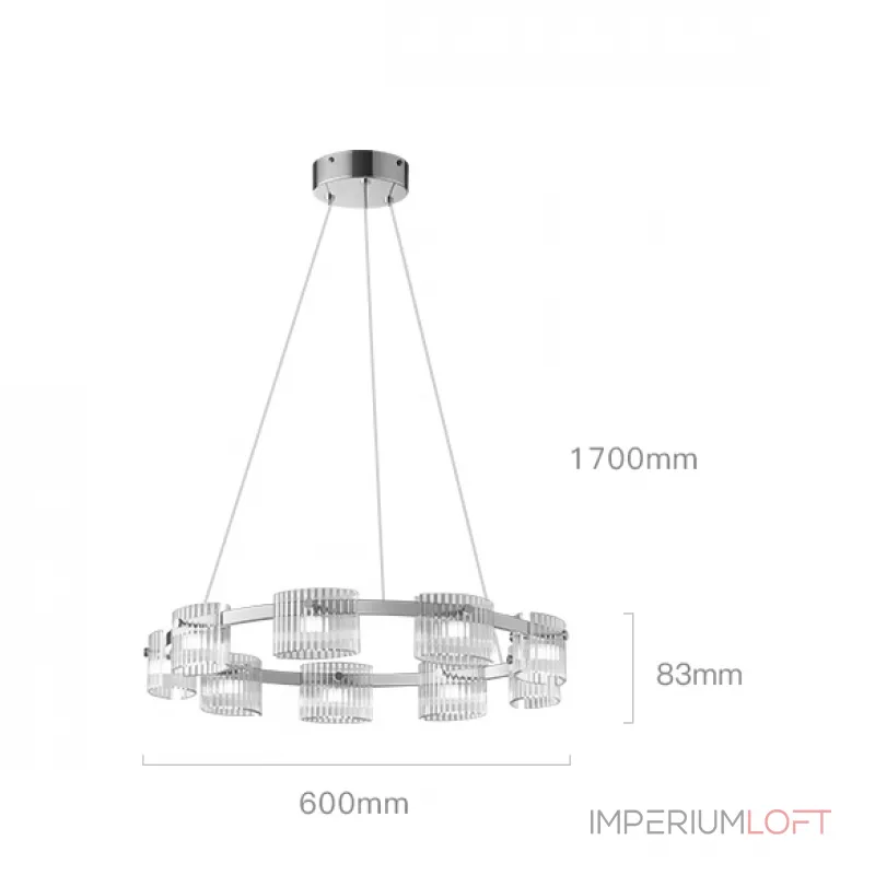 Подвесная люстра NICOLETTA CHROME D60 Подвесная люстра NICOLETTA CHROME D60