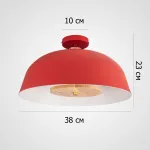 Потолочный светильник GLOBEMI RED D38 от ImperiumLoft синего цвета с круглым деревянным элементом