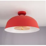 Потолочный светильник GLOBEMI RED D38 от ImperiumLoft синего цвета с круглым деревянным элементом