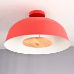 Потолочный светильник GLOBEMI RED D38 от ImperiumLoft синего цвета с круглым деревянным элементом