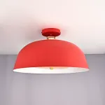 Потолочный светильник GLOBEMI RED D38 от ImperiumLoft синего цвета с круглым деревянным элементом