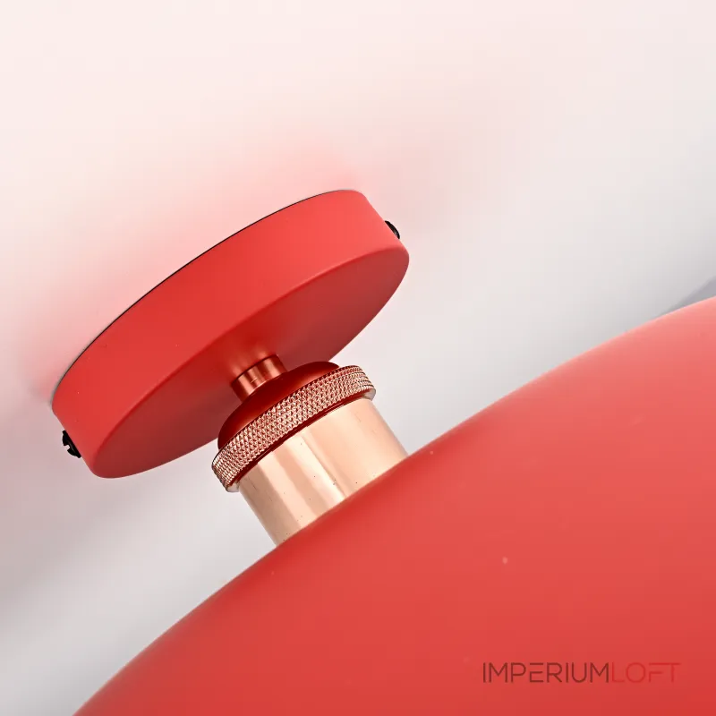 Потолочный светильник GLOBEMI RED D38 от ImperiumLoft синего цвета с круглым деревянным элементом