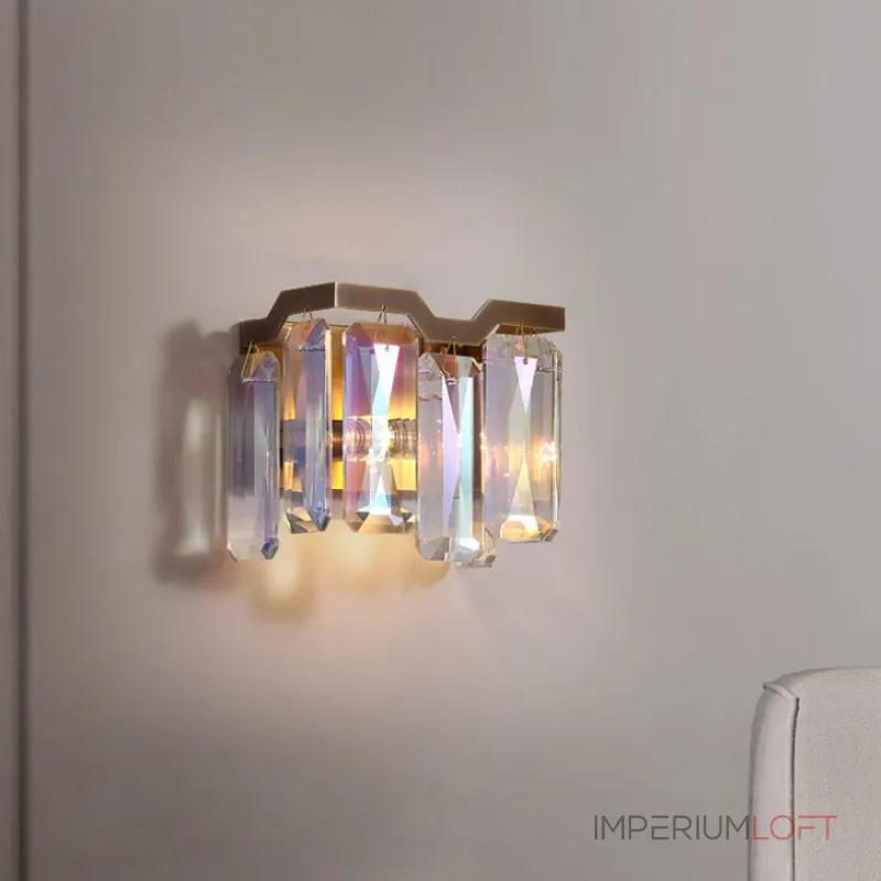 Настенный светильник с абажуром из ограненных хрустальных пластин с эффектом красочных переливов DORIS WALL от ImperiumLoft Настенный светильник с абажуром из ограненных хрустальных пластин с эффектом красочных переливов DORIS WALL от ImperiumLoft