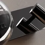 Светодиодный настенный светильник с шарообразным плафоном из дымчатого стекла и поворотным спотом с независимыми выключателями на корпусе FERDIN DUAL WALL 3000, 4000, 6000K от ImperiumLoft