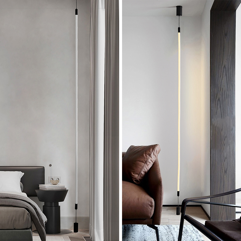 Торшер светодиодный напольный в виде вертикального шнура из оптического силикагеля с гибким плетеным волокном GLORIFY OPTIC FL L180 от ImperiumLoft Торшер светодиодный напольный в виде вертикального шнура из оптического силикагеля с гибким плетеным волокном GLORIFY OPTIC FL L180 от ImperiumLoft