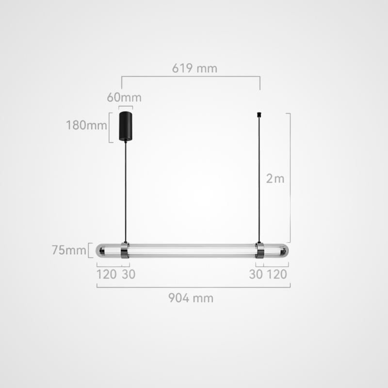 Подвесной светильник TIME TUNNEL WAVY L90 