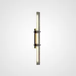 Светодиодный настенный светильник с прямоугольными рассеивателями из рельефного стекла STINUS CLIP Black L80 от ImperiumLoft