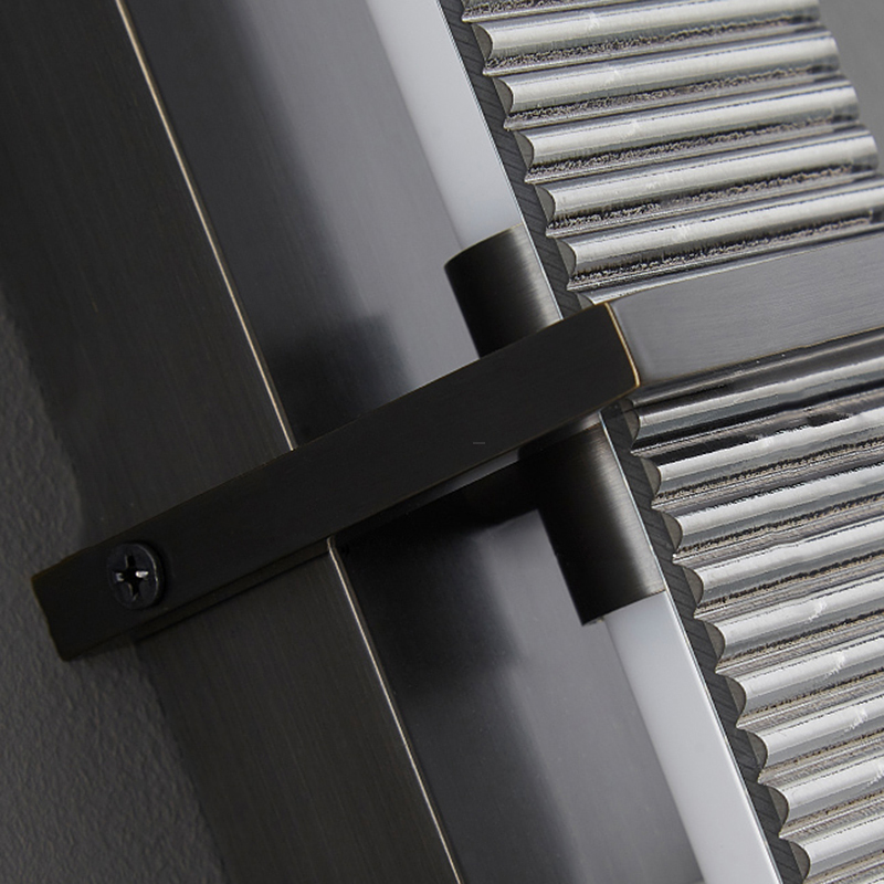 Светодиодный настенный светильник с прямоугольными рассеивателями из рельефного стекла STINUS CLIP Black L80 от ImperiumLoft Светодиодный настенный светильник с прямоугольными рассеивателями из рельефного стекла STINUS CLIP Black L80 от ImperiumLoft