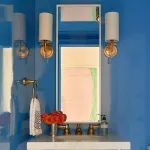 Настенный светильник с текстильным абажуром цилиндрической формы LEWIS Brass от ImperiumLoft