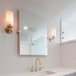 Настенный светильник с текстильным абажуром цилиндрической формы LEWIS Brass от ImperiumLoft