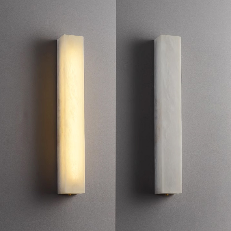 Настенный светильник прямоугольной формы из мрамора GREG WALL H80 от ImperiumLoft