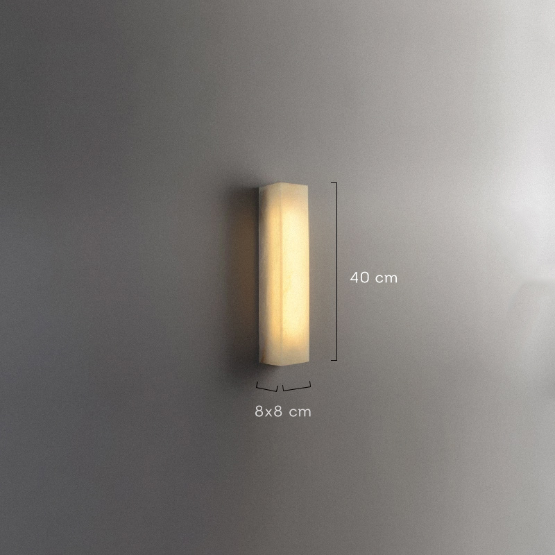 Настенный светильник прямоугольной формы из мрамора GREG WALL H37 от ImperiumLoft