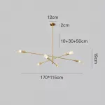 Люстра на штанге RADIANT Brass L6