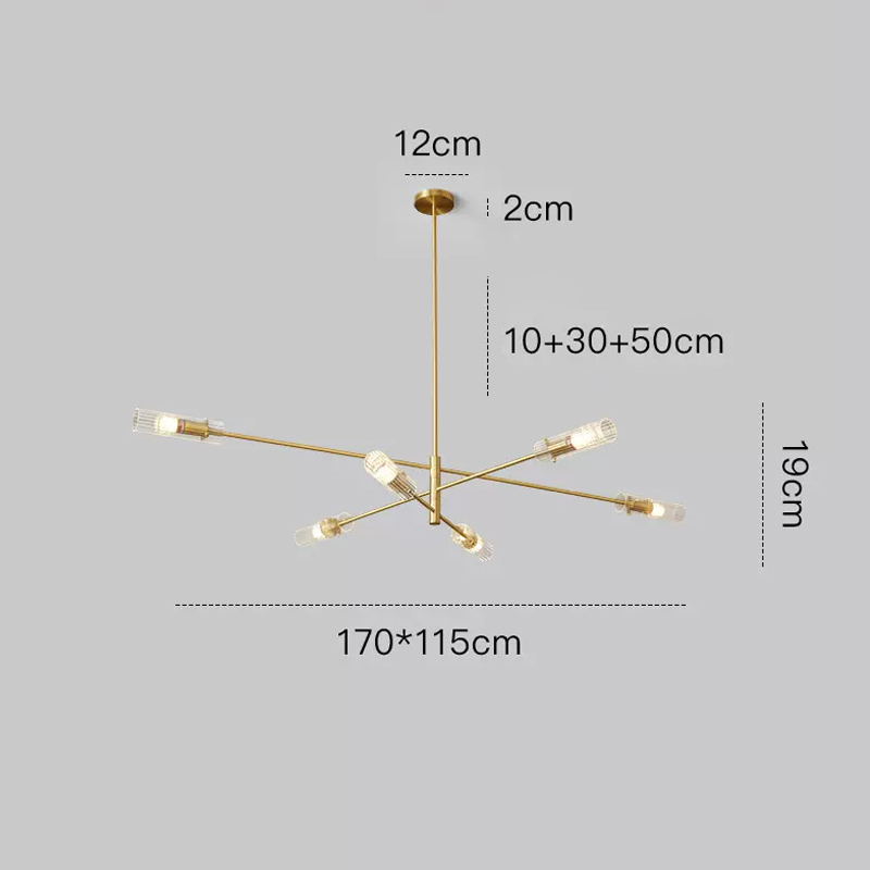 Люстра на штанге RADIANT Brass L6