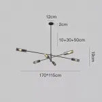 Люстра на штанге RADIANT Black L6