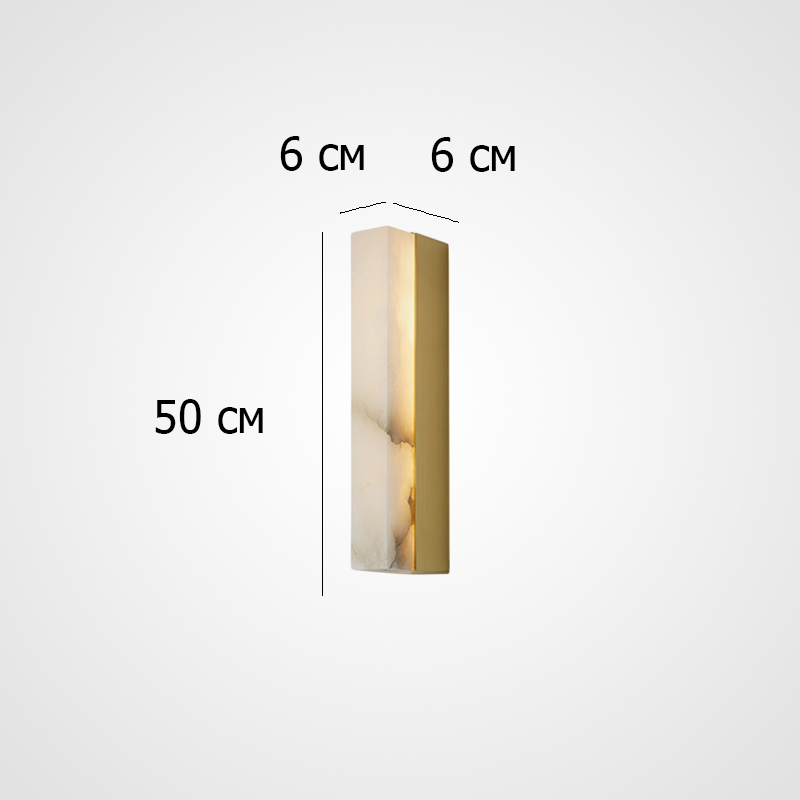 Настенный светильник прямоугольной формы из мрамора Marble LUX WALL H50 от ImperiumLoft Настенный светильник прямоугольной формы из мрамора Marble LUX WALL H50 от ImperiumLoft