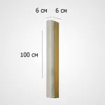 Настенный светильник прямоугольной формы из мрамора Marble LUX WALL H100 от ImperiumLoft