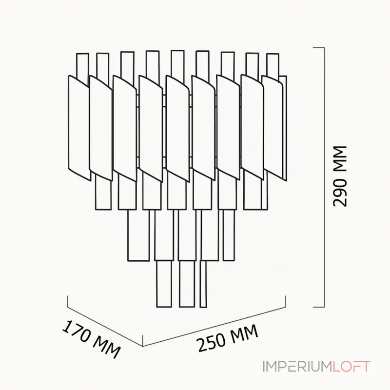 Бра Black Chandelier Crystal от ImperiumLoft