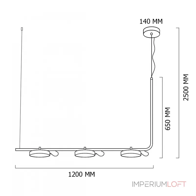 Подвесной светильник CARY-LONG от ImperiumLoft