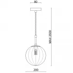 Подвесной светильник ASKA D200 Amber от ImperiumLoft