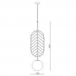 Подвесной светильник LEAF C Голубой от ImperiumLoft