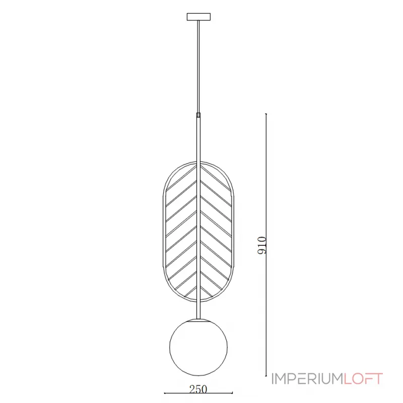 Подвесной светильник LEAF C Голубой от ImperiumLoft