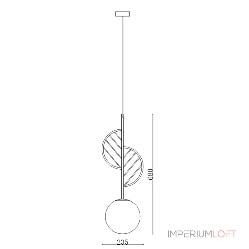 Подвесной светильник LEAF A Голубой от ImperiumLoft