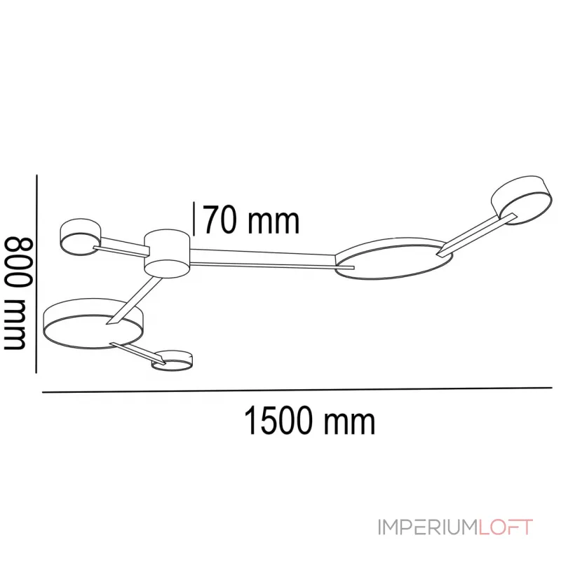 Потолочный светильник MIDA 5 от ImperiumLoft Потолочный светильник MIDA 5 от ImperiumLoft