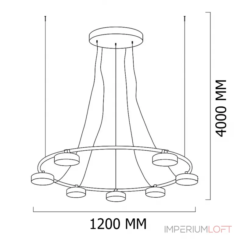 Подвесная люстра CARY D120