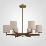 Люстра на штанге Jorgenson D85 Beige/Dark wood