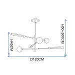 Люстра на штанге NEBULA B 9 Ламп