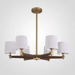 Люстра на штанге Jorgenson D85 White/Dark wood