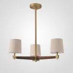 Люстра на штанге Jorgenson D70 Beige/Dark wood