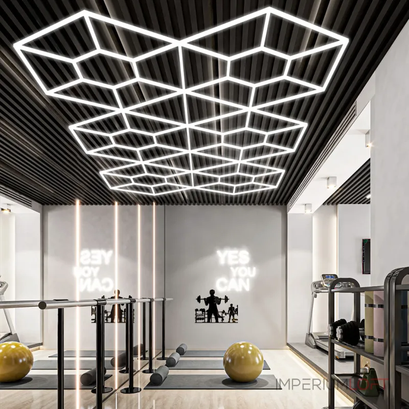 Профильный составной сотовый светодиодный светильник SOTO ZT6102 589W 6500К L107 от ImperiumLoft