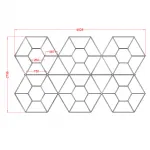 Профильный составной сотовый светодиодный светильник SOTO ZT6102 589W 6500К L107 от ImperiumLoft
