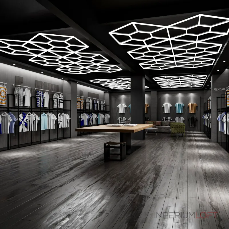 Профильный составной сотовый светодиодный светильник SOTO ZT6102 589W 6500К L107 от ImperiumLoft