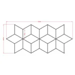 Профильный составной сотовый светодиодный светильник SOTO ZT6103 361.2W 6500К L42 от ImperiumLoft