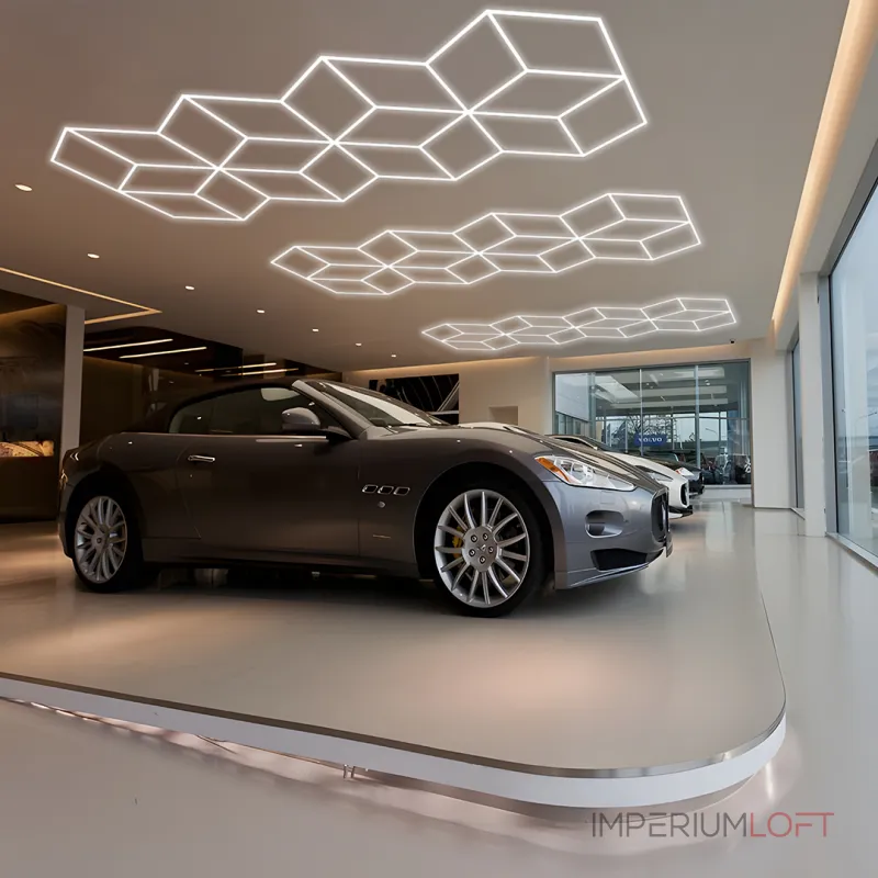 Профильный составной сотовый светодиодный светильник SOTO ZT6104 430W 6500К L50 от ImperiumLoft