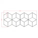 Профильный составной сотовый светодиодный светильник SOTO ZT6104 430W 6500К L50 от ImperiumLoft