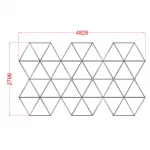 Профильный составной сотовый светодиодный светильник SOTO ZT6106 610W 6500К L71 от ImperiumLoft
