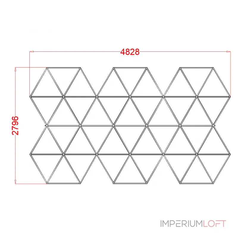 Профильный составной сотовый светодиодный светильник SOTO ZT6106 610W 6500К L71 от ImperiumLoft