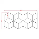 Профильный составной сотовый светодиодный светильник SOTO ZT6109 387W 6500К L45 от ImperiumLoft