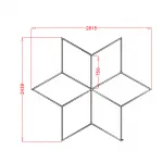 Профильный составной сотовый светодиодный светильник SOTO ZT6110 154.8W 6500К L18 от ImperiumLoft